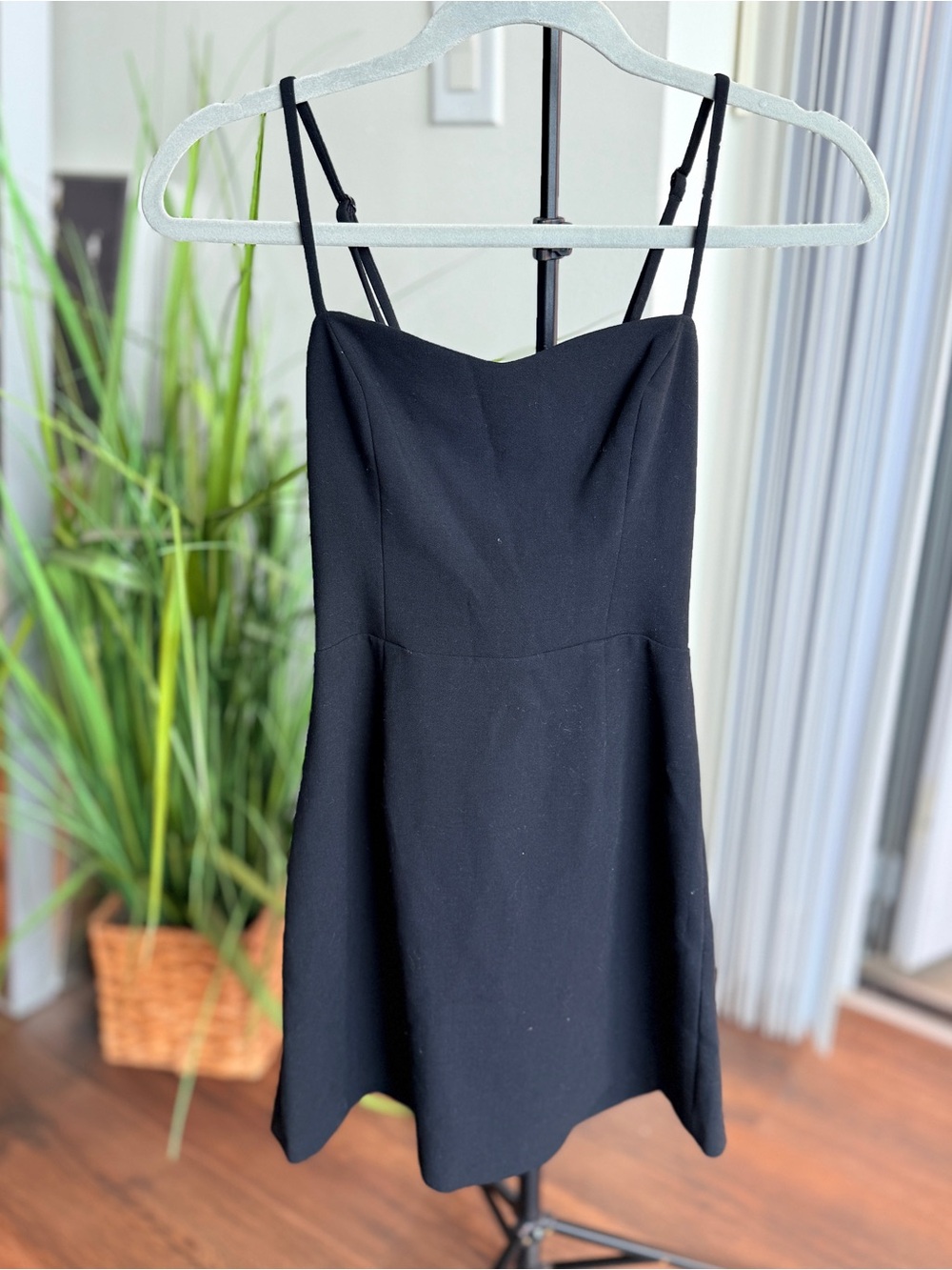 French Connection Black Strappy Mini Dress